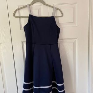 Navy striped dress